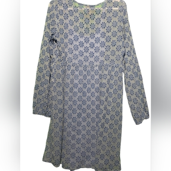 Sundance Blue Eyelit Floral Dress Size Small PTP 20 - Picture 2 of 3